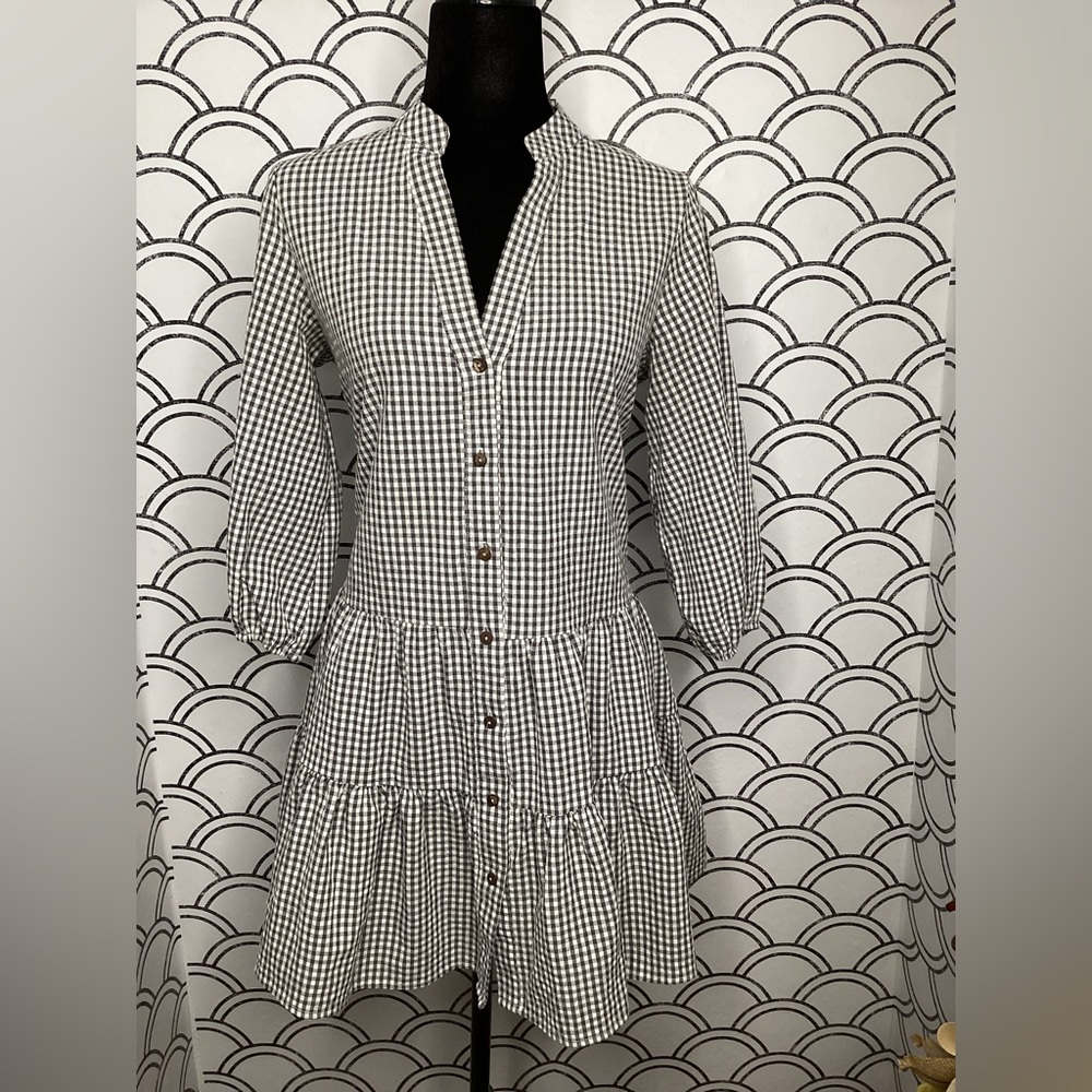 Petal & Pup Buffalo Checkered Midi Dress – Size Small Medium